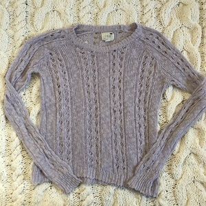Pacsun // Pastel Purple Cable Knit Sweater